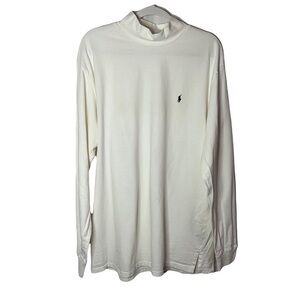 Polo Ralph Lauren Mens White Mock neck sweater SIze XL Pullover Neutral